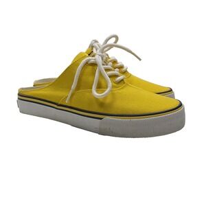 Polo Ralph Lauren Keaton-Pony‎ Yellow Canvas Slip On Clog Sneakers Women's 10